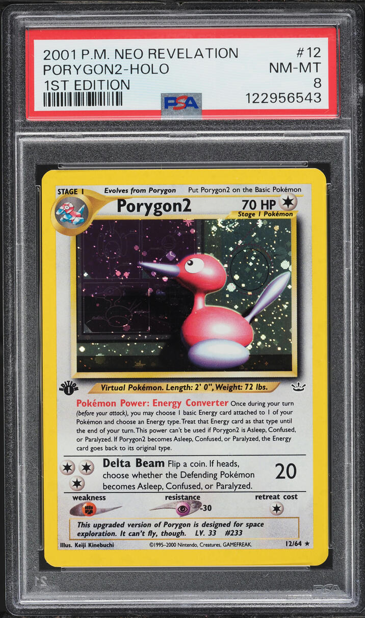 2001 Pokemon Neo Revelation 1st Edition Holo Porygon2 #12 PSA 8 NM-MT