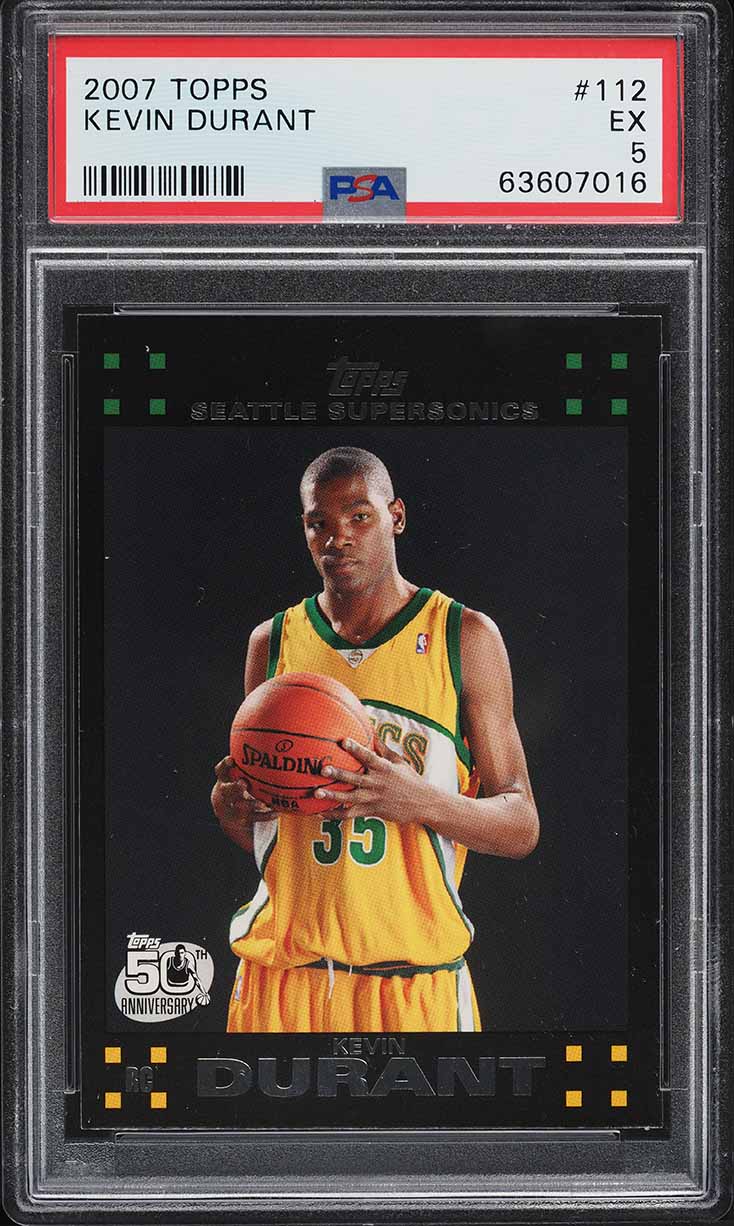 2007 Topps Basketball Kevin Durant ROOKIE #112 PSA 5 EX