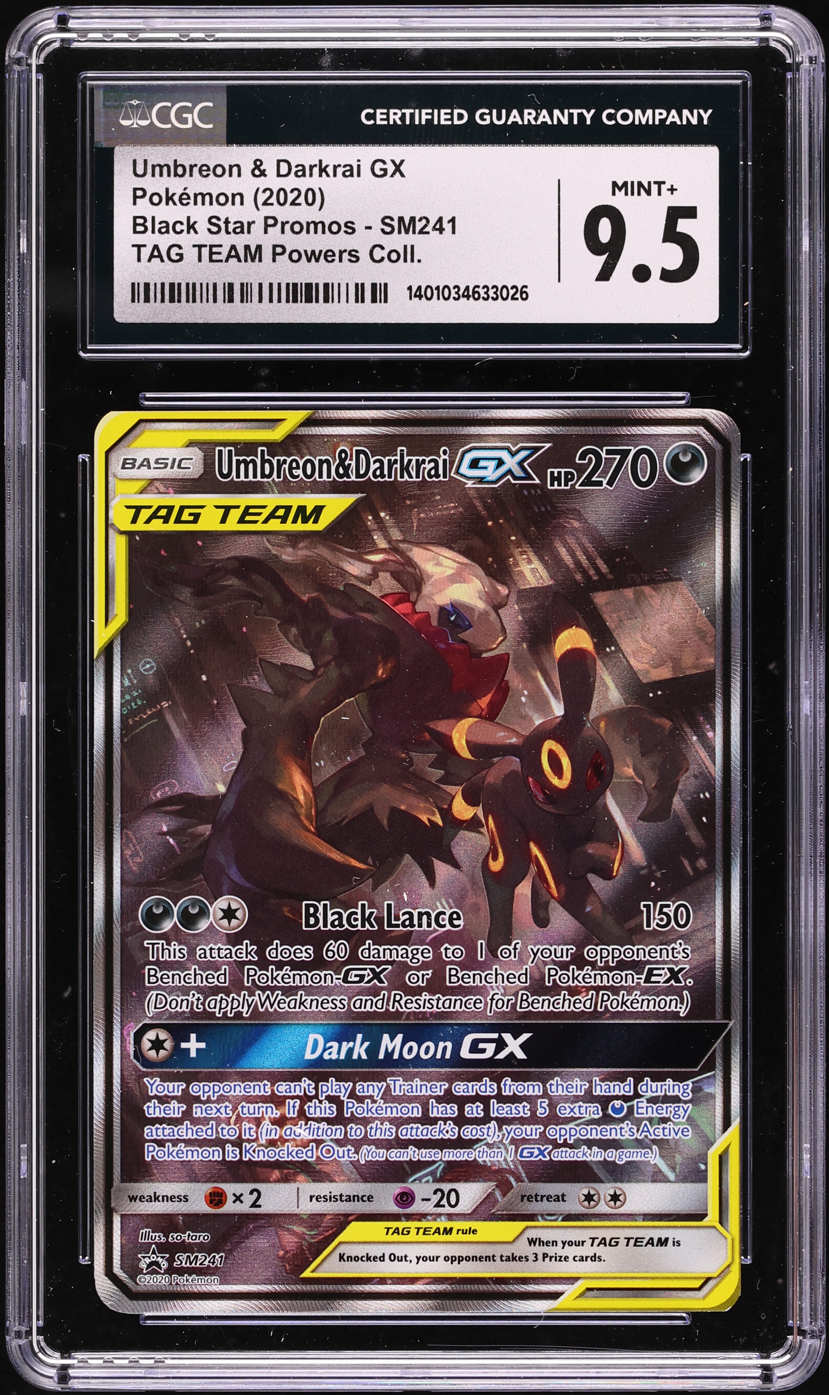 2020 Pokemon SM Promo Tag Team Powers Alt Art Umbreon