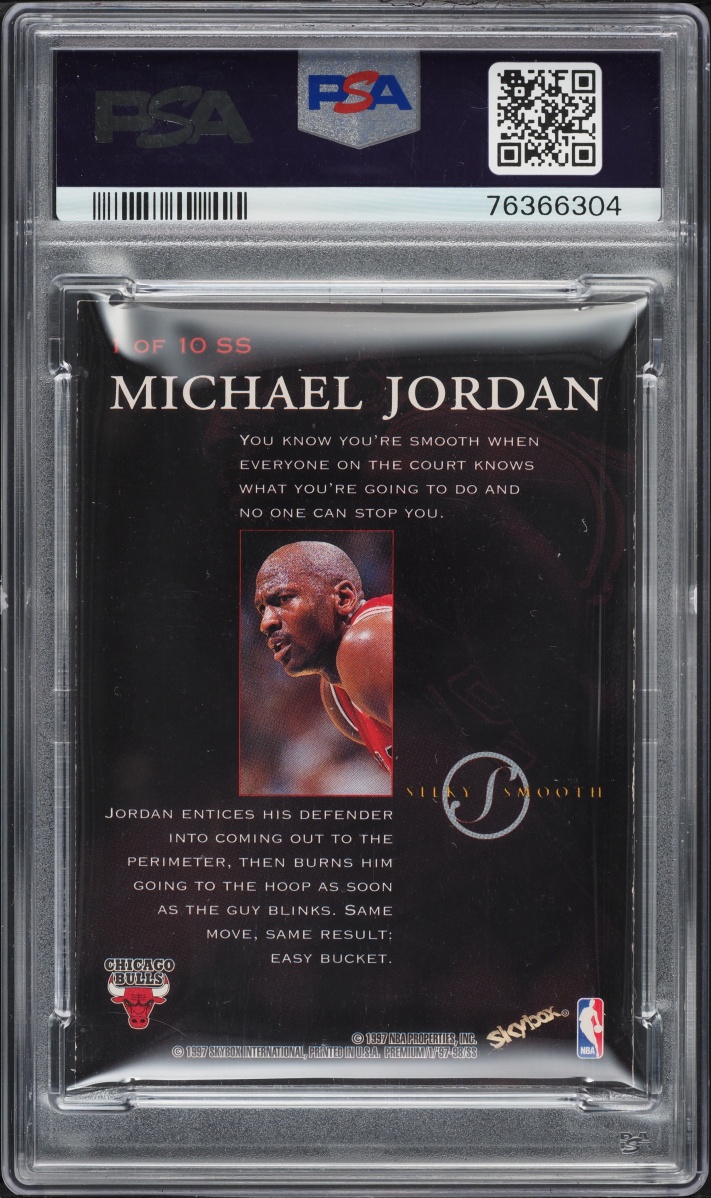 1997 Skybox Premium Silky Smooth Michael Jordan #1SS PSA 7 NRMT