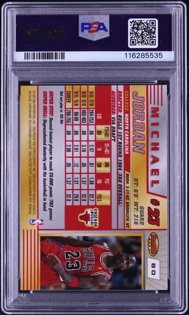 1996 Bowman's Best Michael Jordan #80 PSA 10 GEM MINT