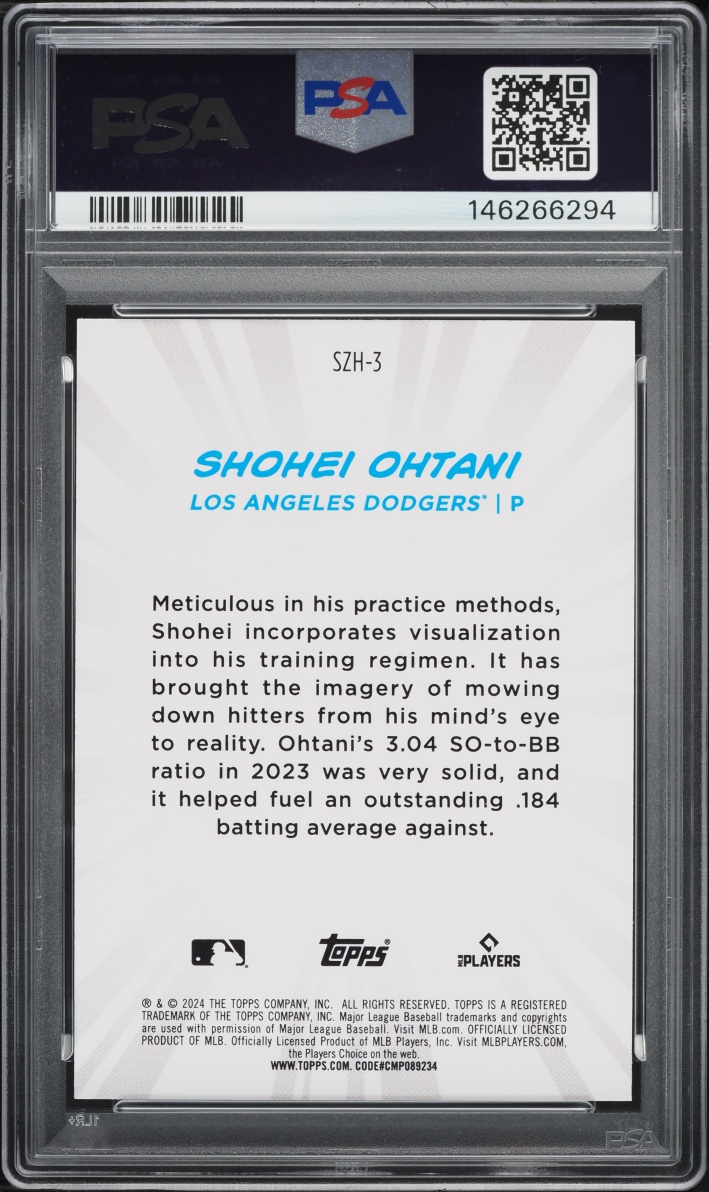 2024 Topps Japan Edition Strike Zone Heroes Shohei Ohtani #SZH-3 PSA 10 GEM MINT