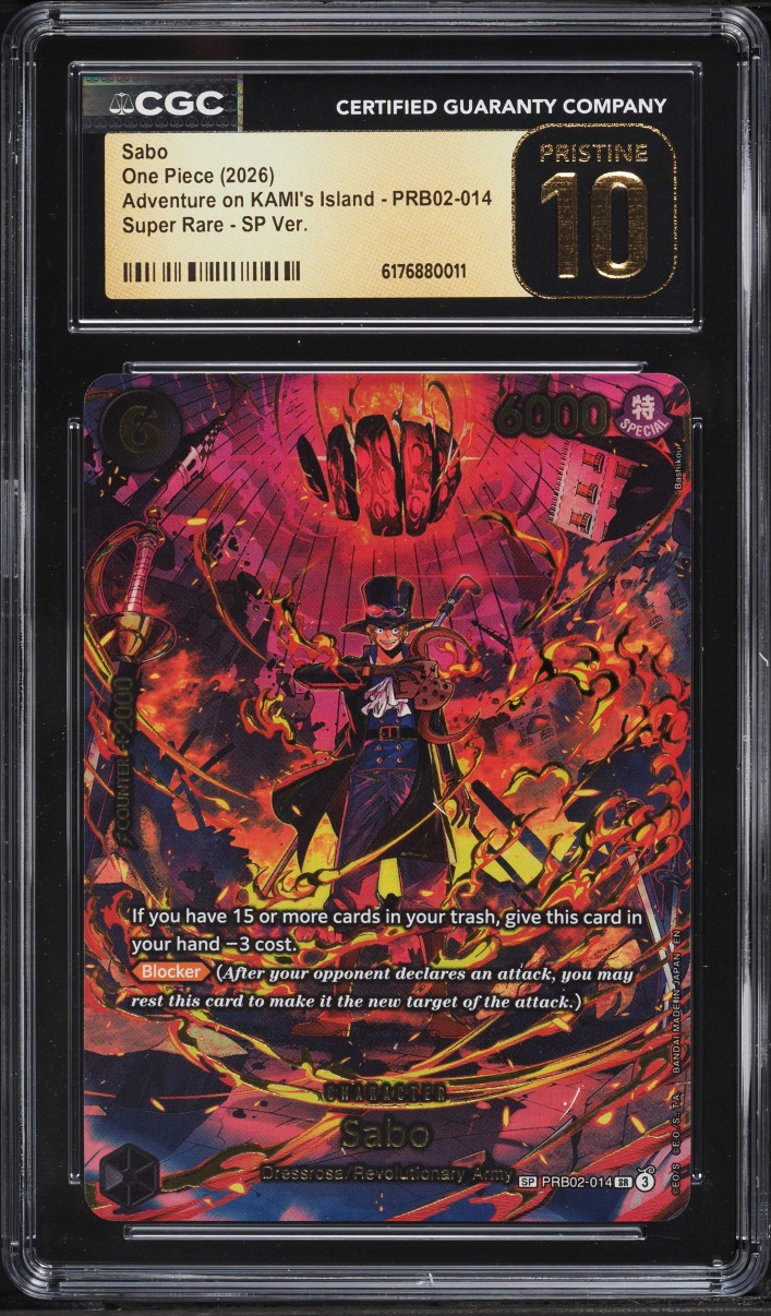2026 One Piece Adventure On KAMI's Island SP SR Sabo #PRB02-014 CGC 10 PRISTINE