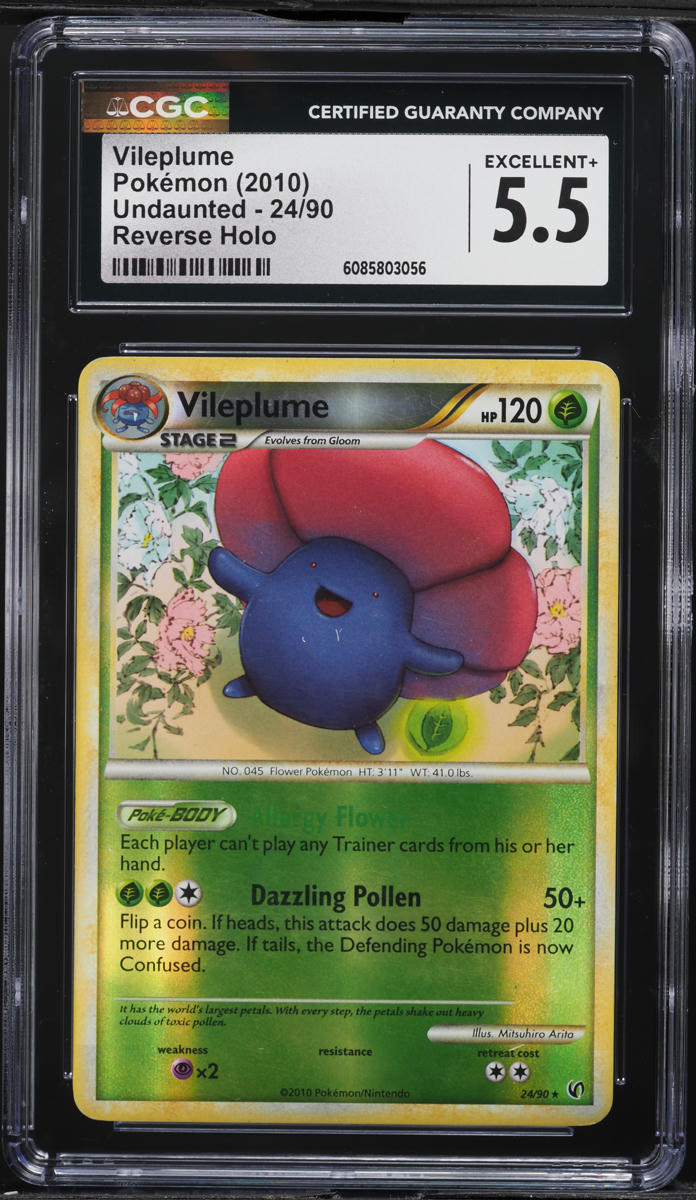 2010 Pokemon Undaunted Reverse Holo Vileplume #24 CGC 5.5 EX+