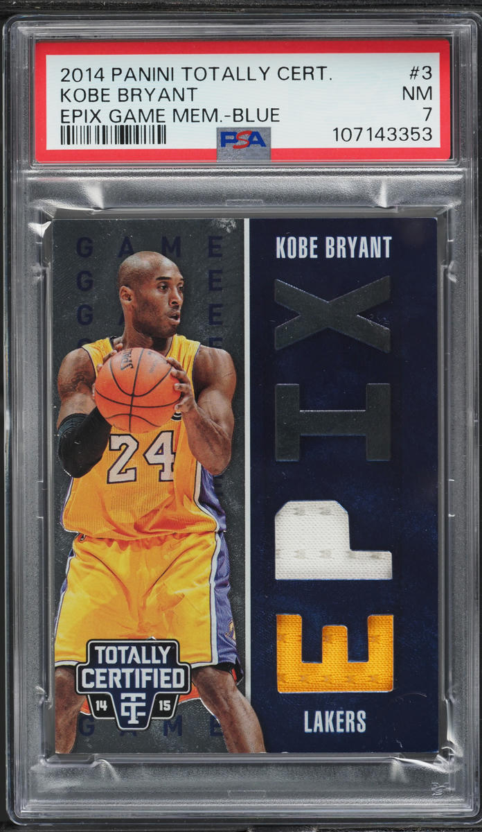 2014 Totally Certified Epix Game Blue Kobe Bryant PATCH /149 #3 PSA 7 NRMT