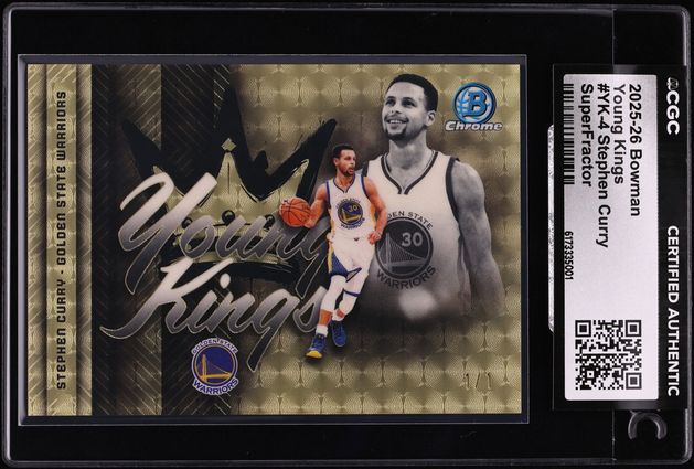 2025 Bowman Chrome Young Kings Superfractor Stephen Curry 1/1 #YK-4 CGC AUTH