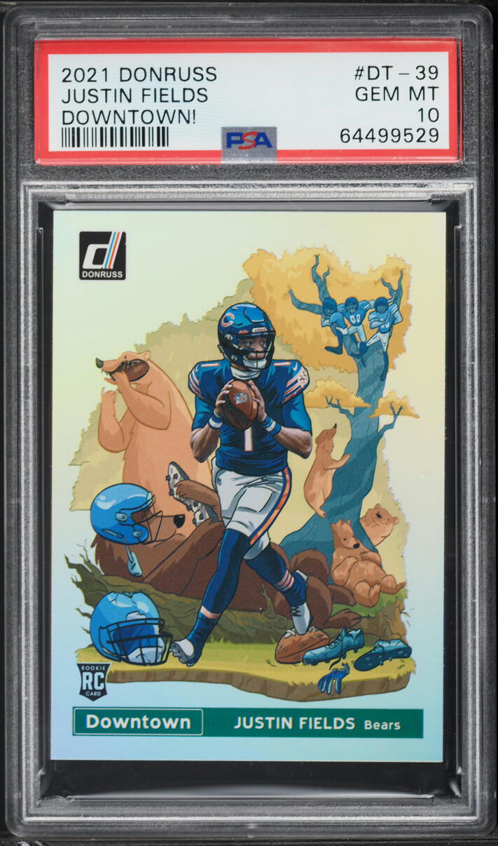 2021 Donruss Downtown Justin Fields ROOKIE #DT-39 PSA 10 GEM MINT