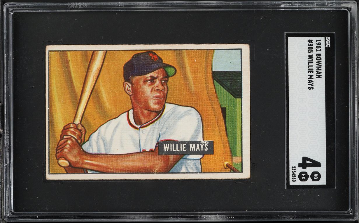 1951 Bowman Willie Mays ROOKIE #305 SGC 4 VGEX