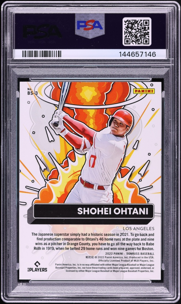 2022 Donruss Bomb Squad Vector Shohei Ohtani #BS-3 PSA 10 GEM MINT