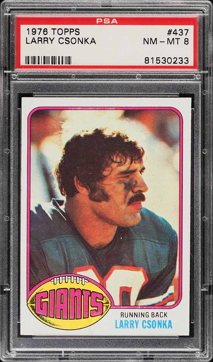 1976 Topps Football Larry Csonka #437 PSA 8 NM-MT