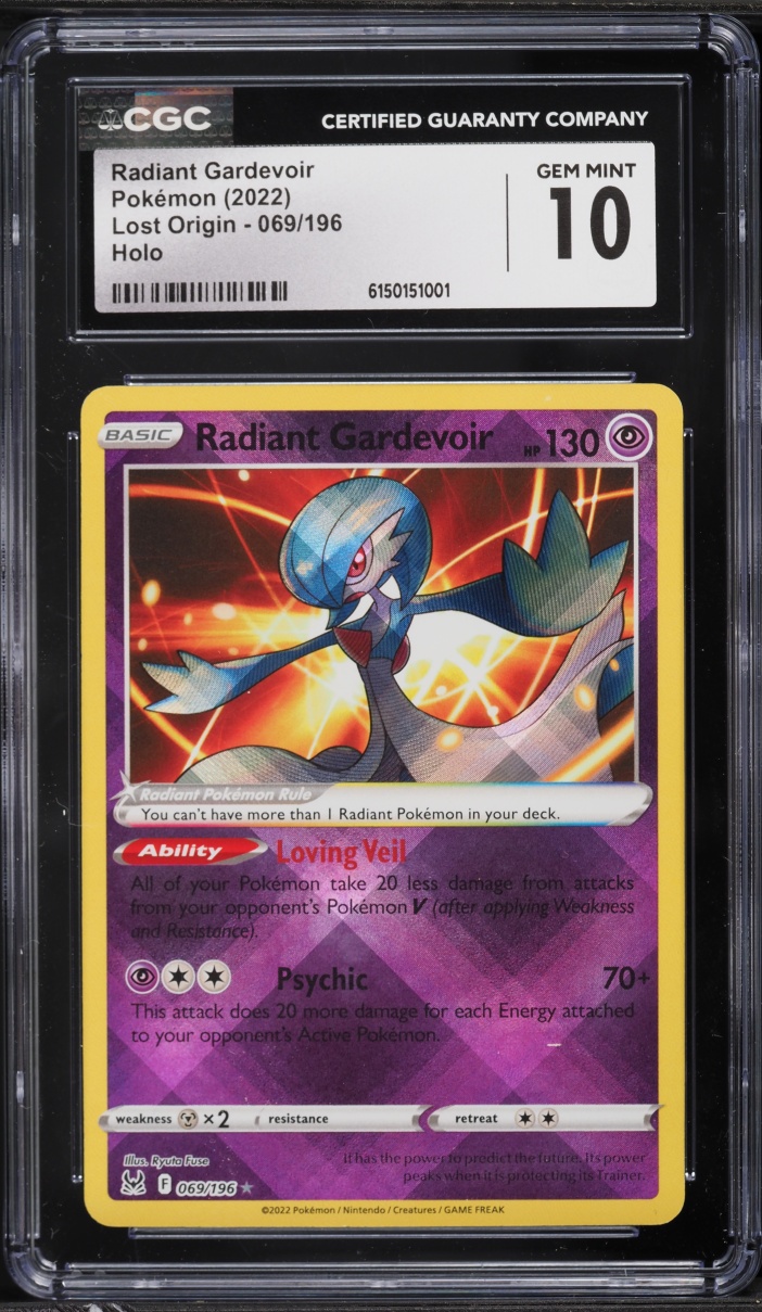 2022 Pokemon Sword & Shield Lost Origin Holo Radiant Gardevoir #69 CGC 10 GEM MINT
