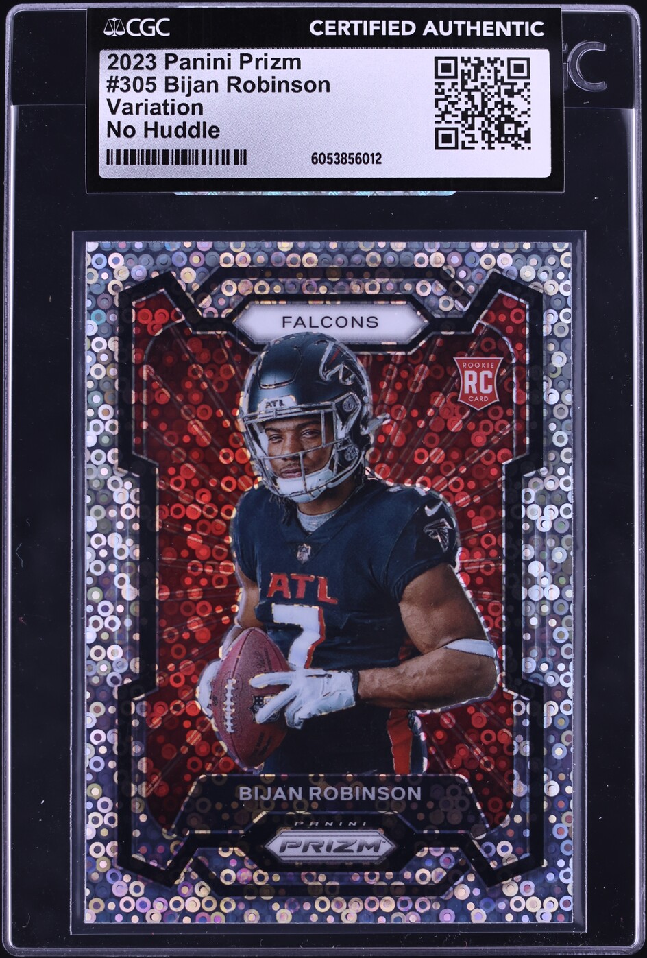 2023 Panini Prizm Variation No Huddle Bijan Robinson ROOKIE #305 CGC AUTH