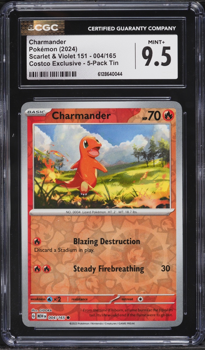 2024 Pokemon Scarlet & Violet 151 Costco Exclusive Charmander #4 CGC 9.5 MINT+