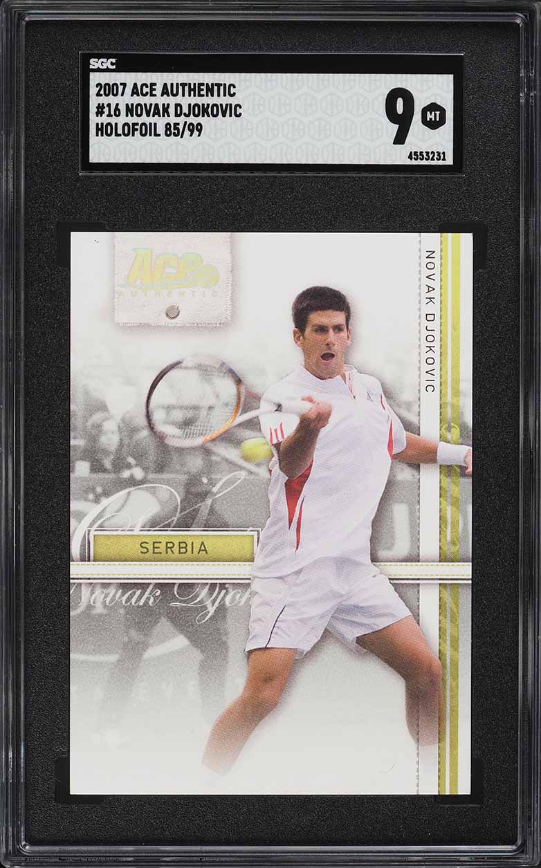 2007 Ace Authentic Straight Sets Holofoil Novak Djokovic /99 #16
