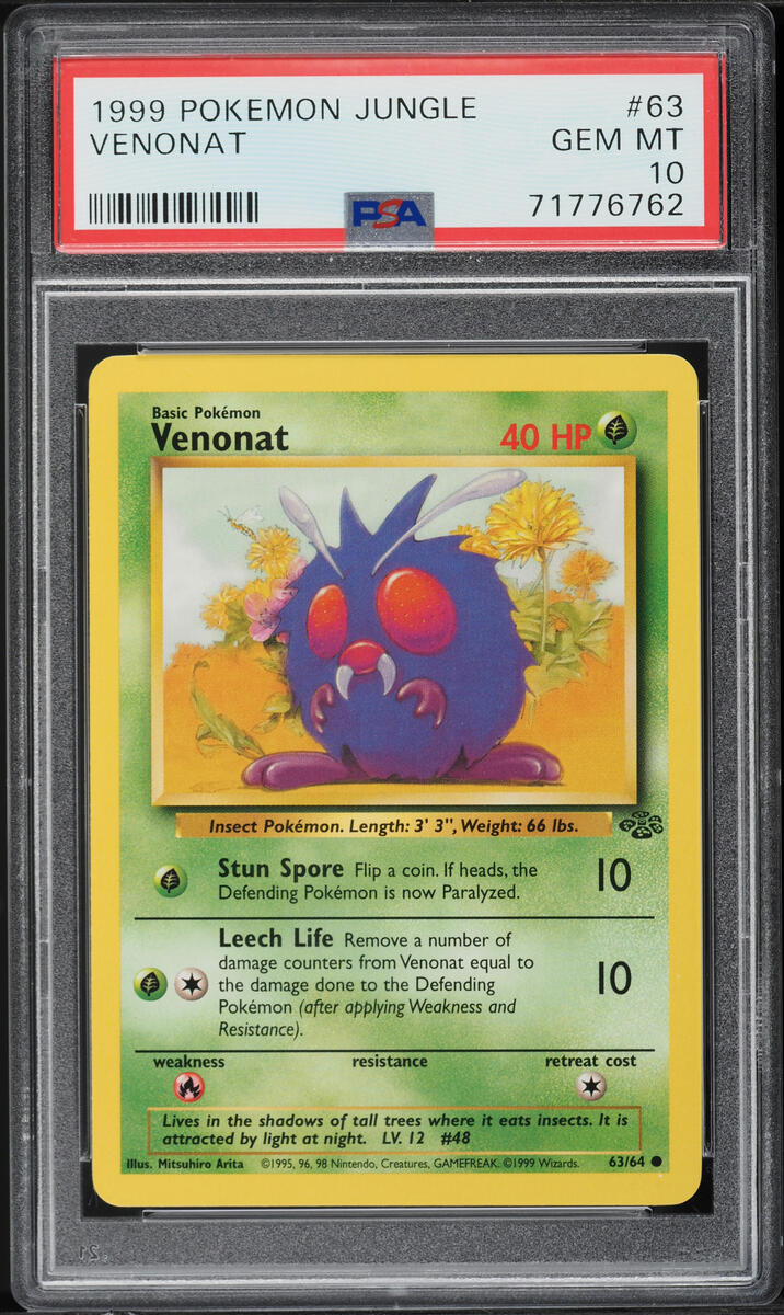 1999 Pokemon Jungle Venonat #63 PSA 10 GEM MINT