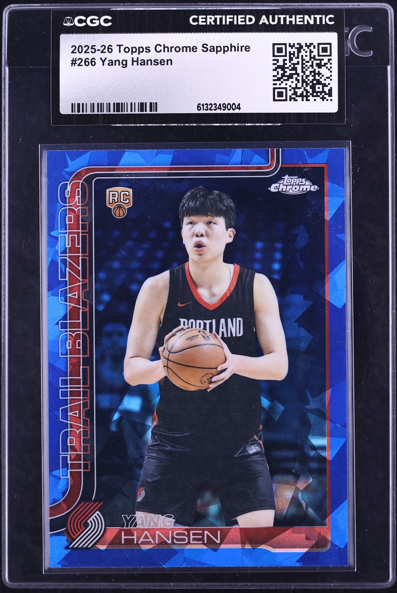 2025 Topps Chrome Sapphire Yang Hansen ROOKIE #266 CGC AUTH