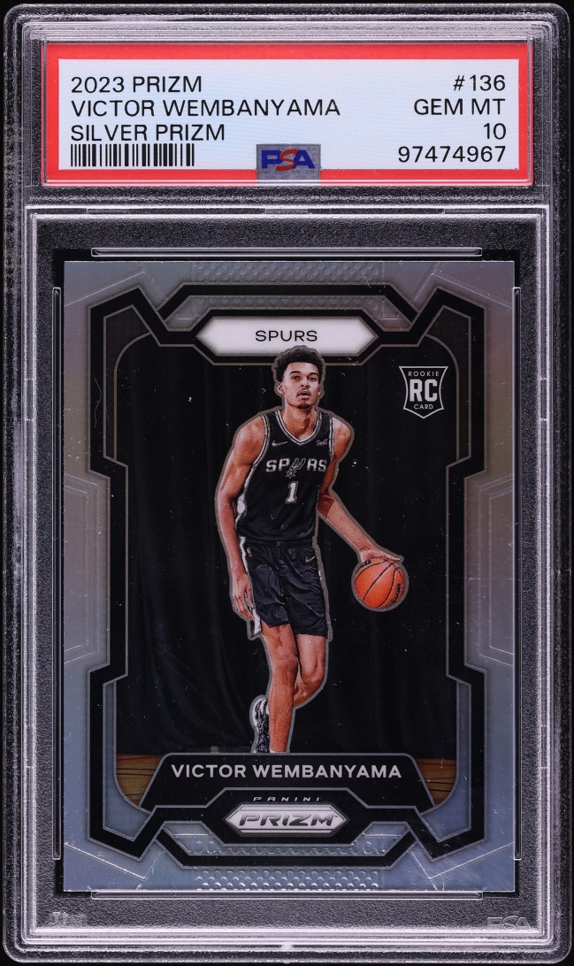 2023 Panini Prizm Silver Victor Wembanyama ROOKIE #136 PSA 10 GEM MINT