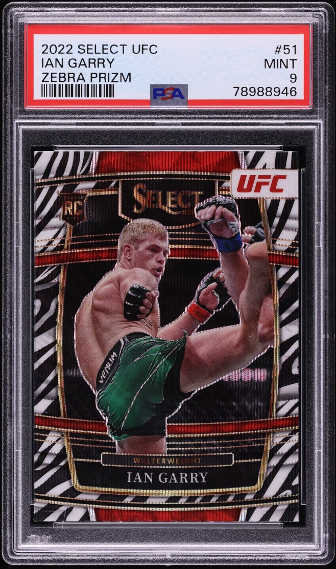 2022 Select Concourse UFC Zebra Prizm Ian Garry ROOKIE #51 PSA 9 MINT
