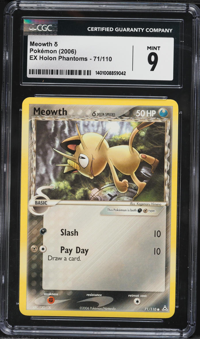 2006 Pokemon EX Holon Phantoms Meowth #71 CGC 9 MINT