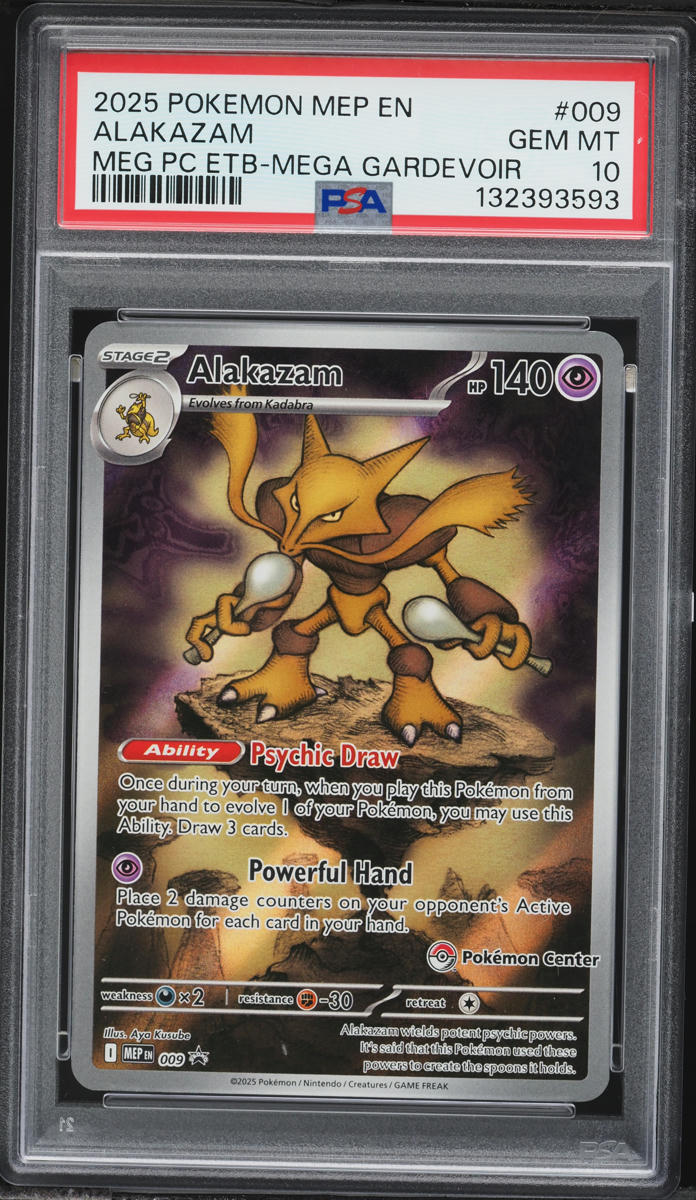 2025 Pokemon Scarlet & Violet Promo Mega Gardevoir Full Art Alakazam #009 PSA 10 GEM MINT