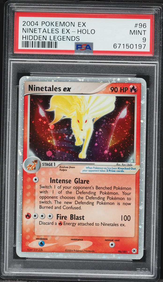 2004 Pokemon EX Hidden Legends Holo Ninetales EX #96 PSA 9 MINT