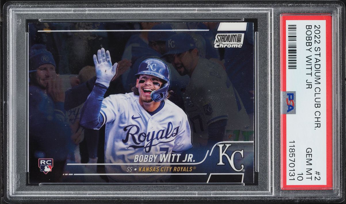 2022 Stadium Club Chrome Bobby Witt Jr ROOKIE #2 PSA 10 GEM MINT