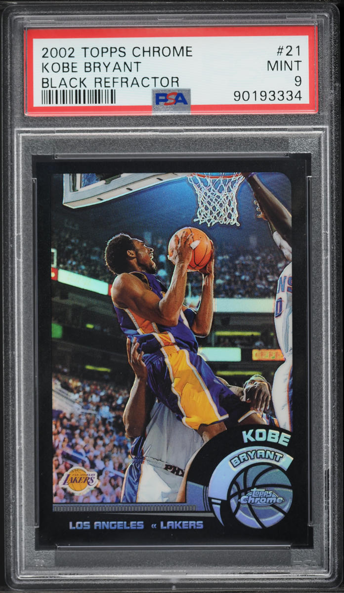2002 Topps Chrome Black Refractor Kobe Bryant /99 #21 PSA 9 MINT
