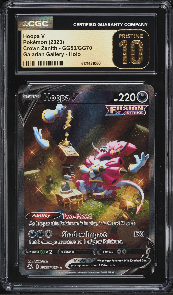 2023 Pokemon SWSH Crown Zenith Galarian Gallery Full Art Hoopa V #GG53 CGC 10 PRISTINE