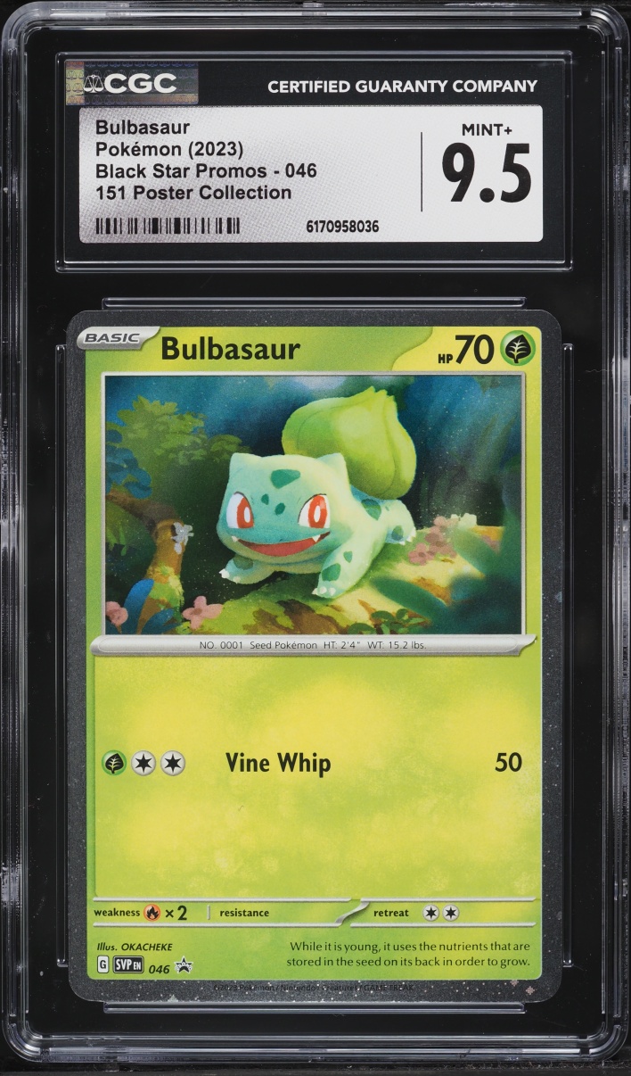 2023 Pokemon Scarlet & Violet Promo 151 Poster Collection Bulbasaur #46 CGC 9.5 MINT+