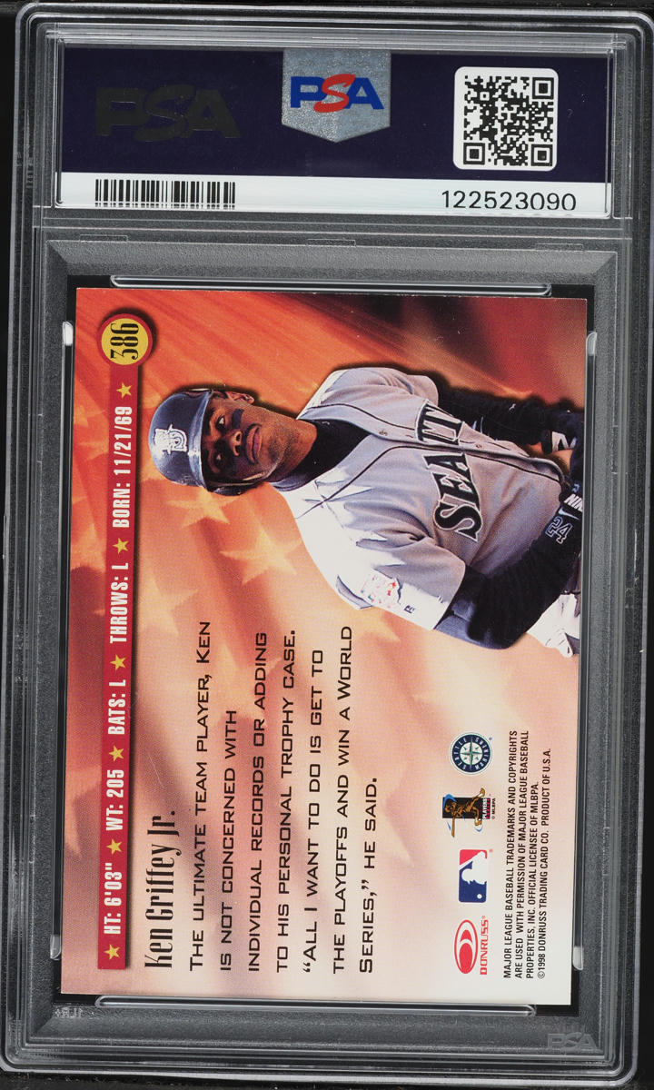 1998 Donruss Ken Griffey Jr. #386 PSA 8 NM-MT