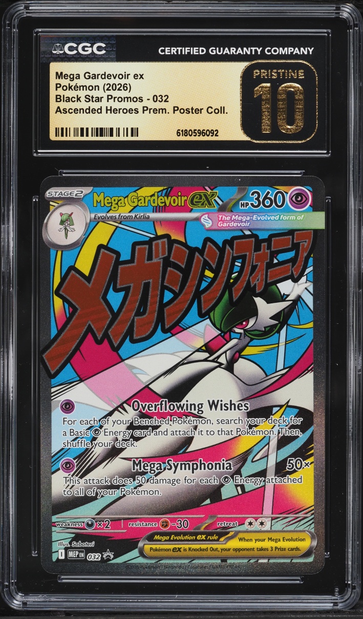 2026 Pokemon Mega Promo Ascended Heroes Premium Full Art Mega Gardevoir Ex #32 CGC 10 PRISTINE