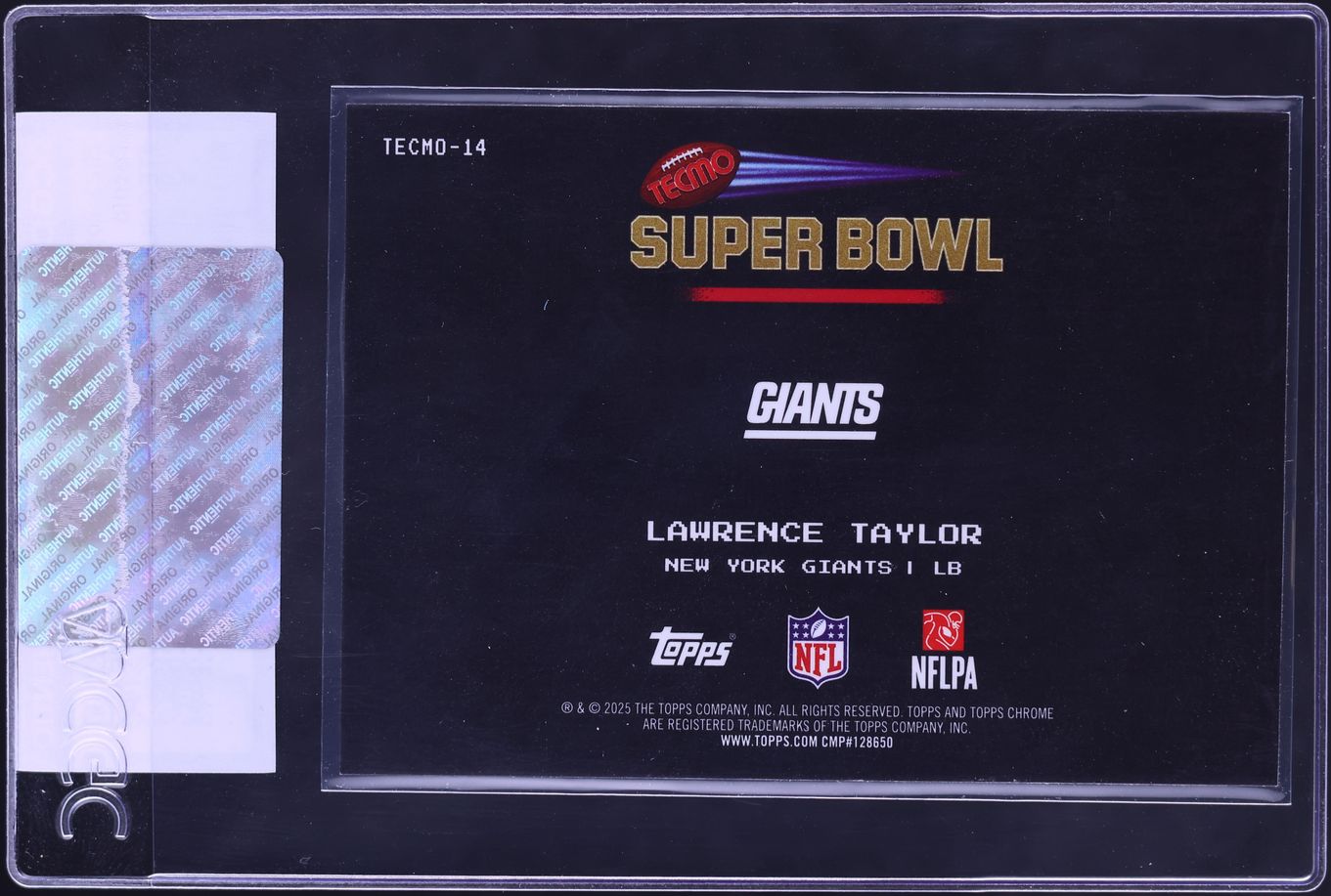 2025 Topps Chrome Tecmo Lawrence Taylor #TECMO-14 CGC AUTH