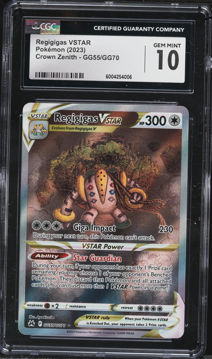 2023 Pokemon Sword & Shield Crown Zenith Alt Art Regigigas VSTAR #GG55 CGC 10 GEM MINT