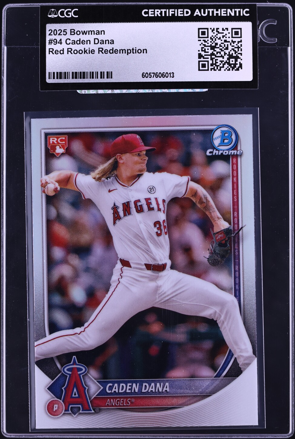 2025 Bowman Chrome Red Redemption Caden Dana ROOKIE #94 CGC AUTH on ...