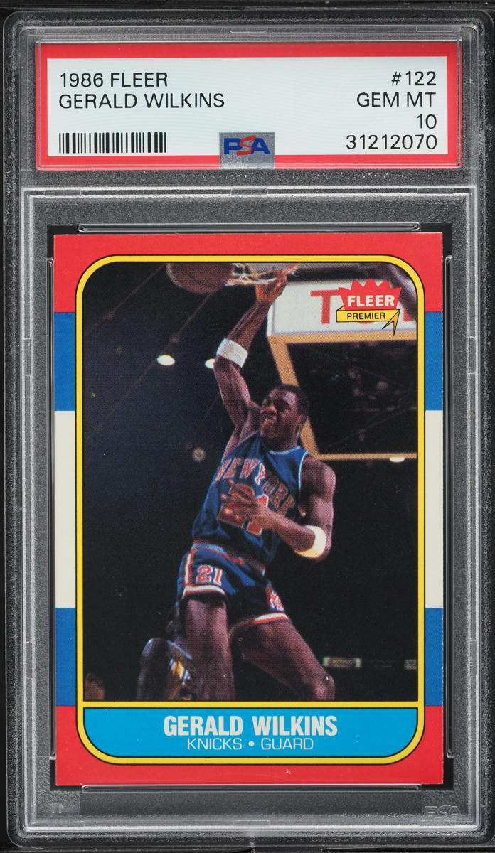 1986 Fleer Basketball Gerald Wilkins ROOKIE #122 PSA 10 GEM MINT