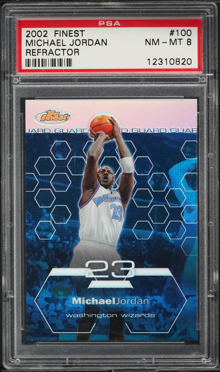 2002 Finest Refractor Michael Jordan /250 #100 PSA 8 NM-MT