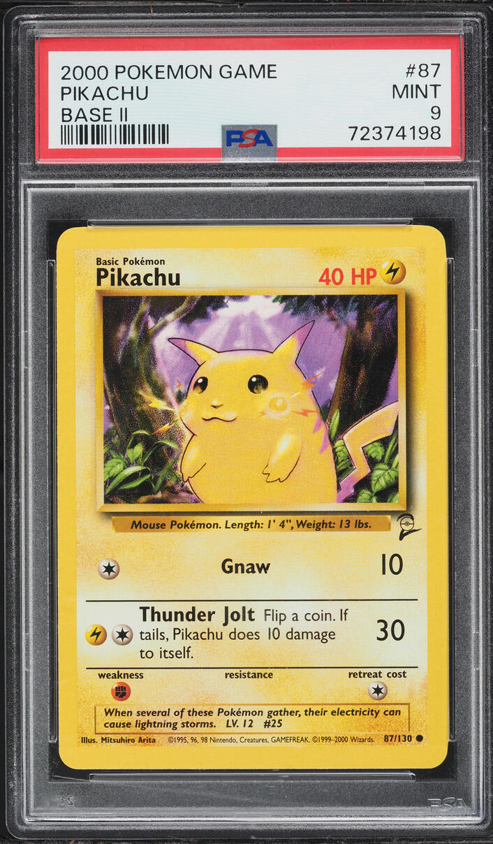 2000 Pokemon Base Set 2 Pikachu #87 PSA 9 MINT