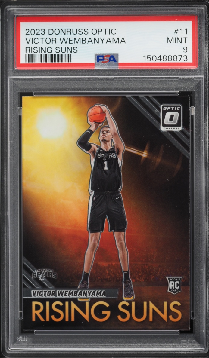 2023 Donruss Optic Rising Suns Victor Wembanyama ROOKIE #11 PSA 9 MINT