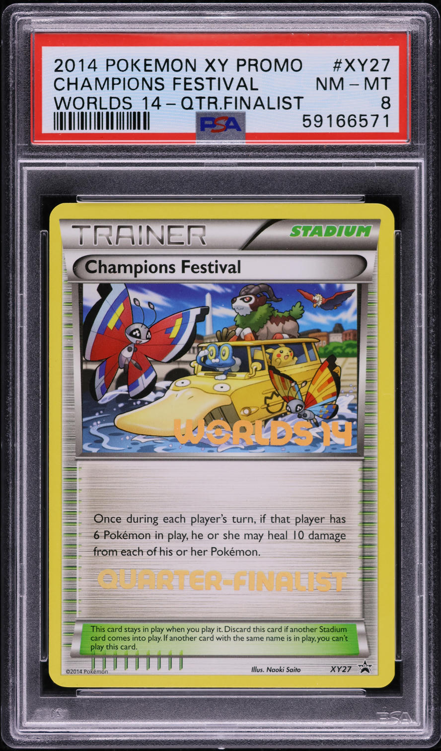 2014 Pokemon XY Black Star Promo Quarter Finalist Champions Festival #XY27 PSA 8