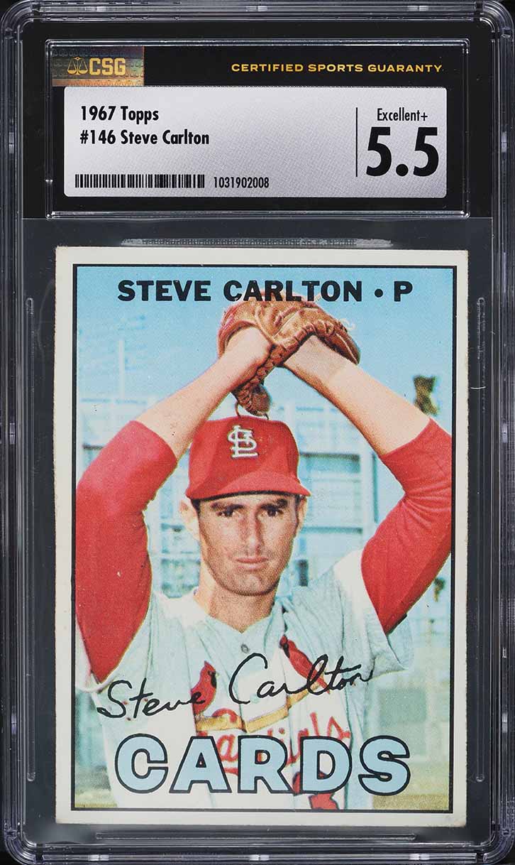 1967 Topps Steve Carlton #146 CSG 5.5 EX+