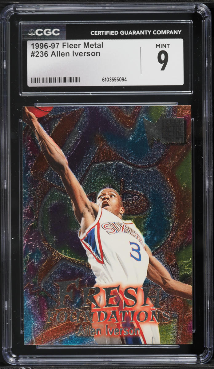 1996 Metal Fresh Foundations Allen Iverson ROOKIE #236 CGC 9 MINT