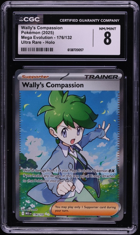 2025 Pokemon Mega Evolution Full Art Wally's Compassion #176 CGC 8 NM-MT