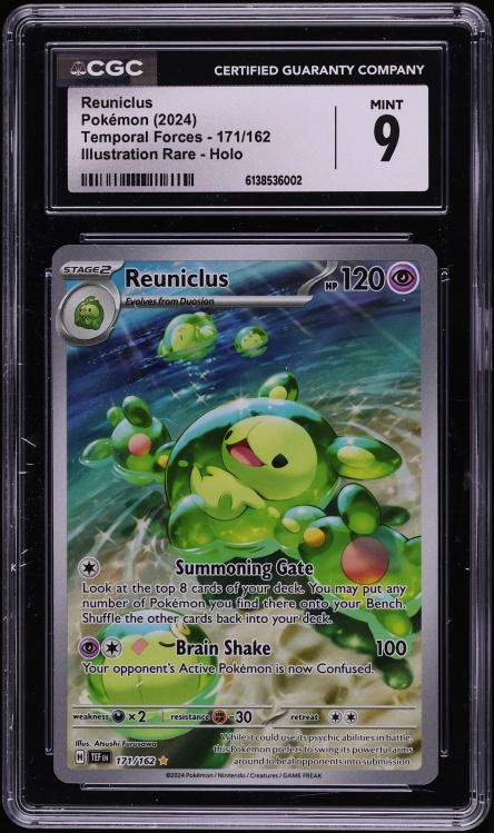 2024 Pokemon Scarlet & Violet Temporal Forces IR Reuniclus #171 CGC 9 MINT