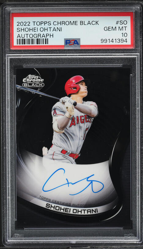 2022 Topps Chrome Black Shohei Ohtani AUTO #SO PSA 10 GEM MINT on