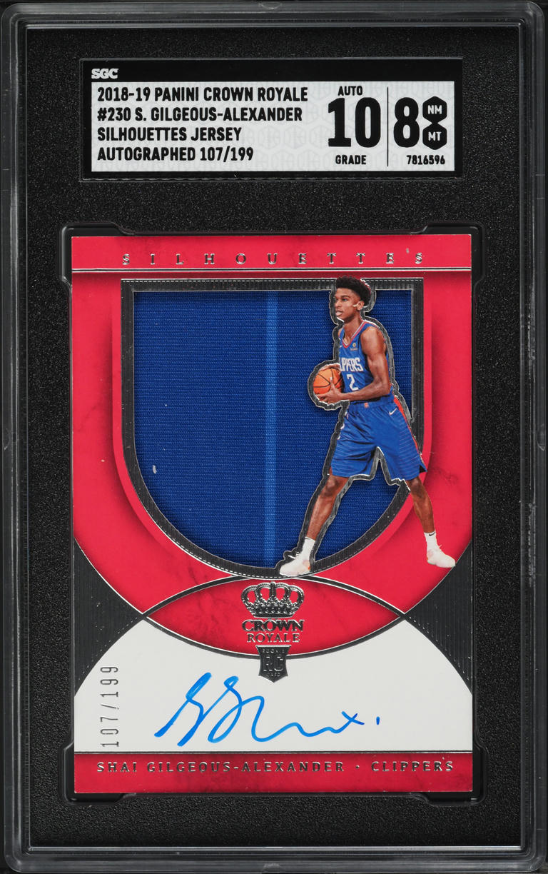 2018 Crown Royale Silhouettes Shai Gilgeous-Alexander RC PATCH AUTO ...