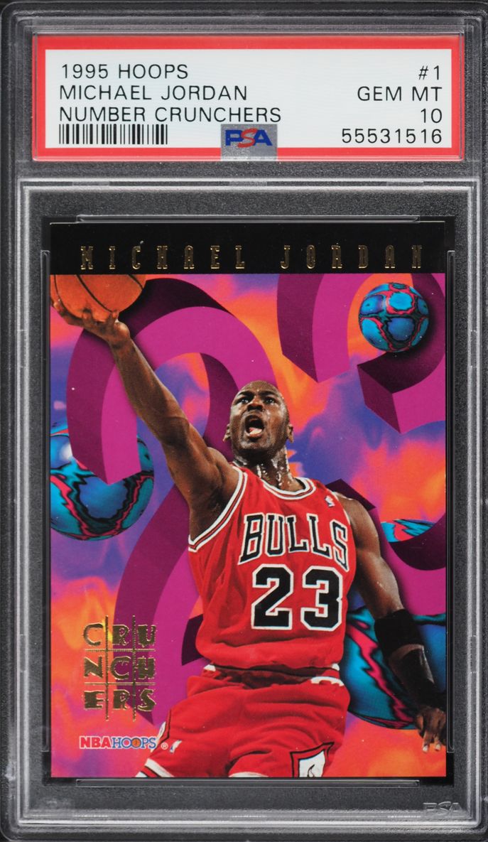 1995 Hoops Number Crunchers Michael Jordan #1 PSA 10 GEM MINT