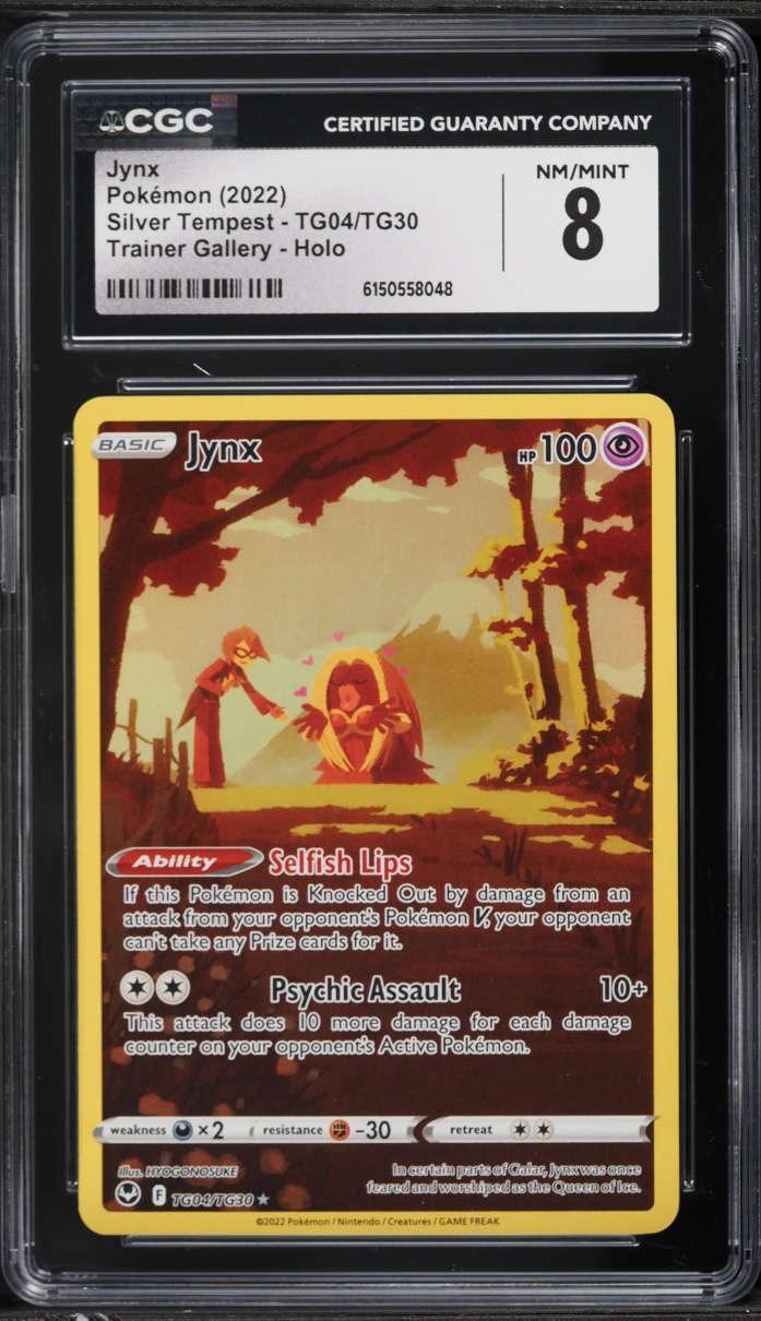 2022 Pokemon Sword & Shield Silver Tempest CHR Jynx #TG04 CGC 8 NM-MT