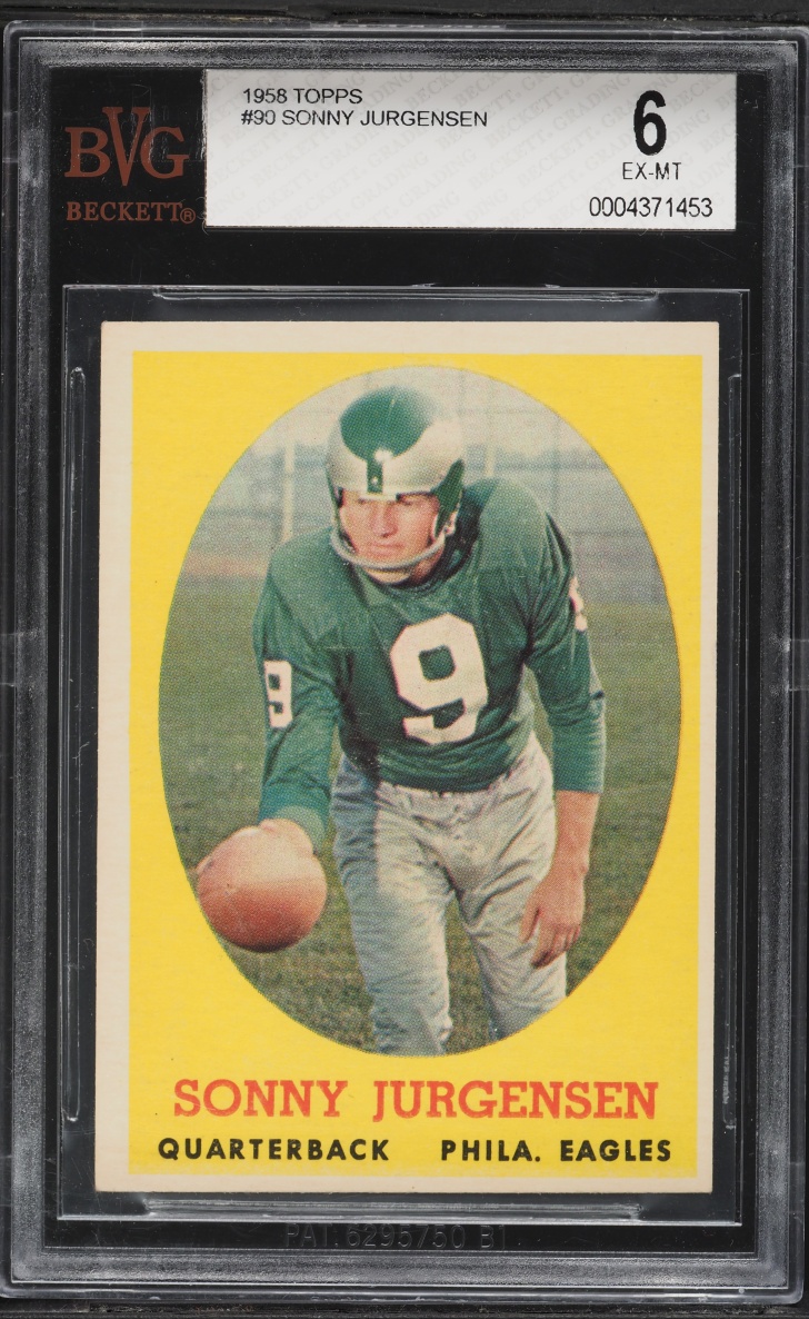 1958 Topps Football Sonny Jurgensen #90 BVG 6 EXMT