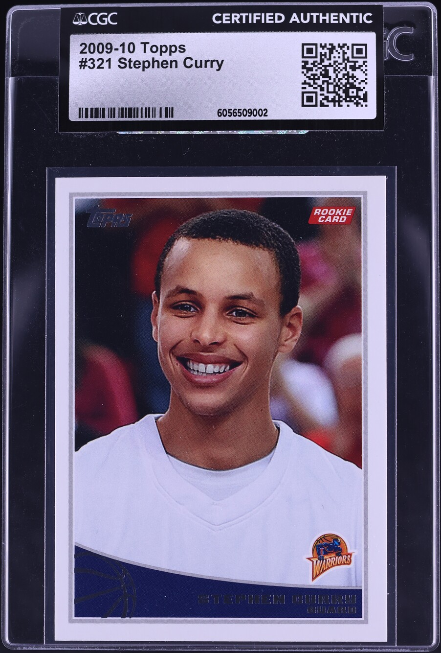 2009 Topps Basketball Stephen Curry ROOKIE #321 CGC AUTH
