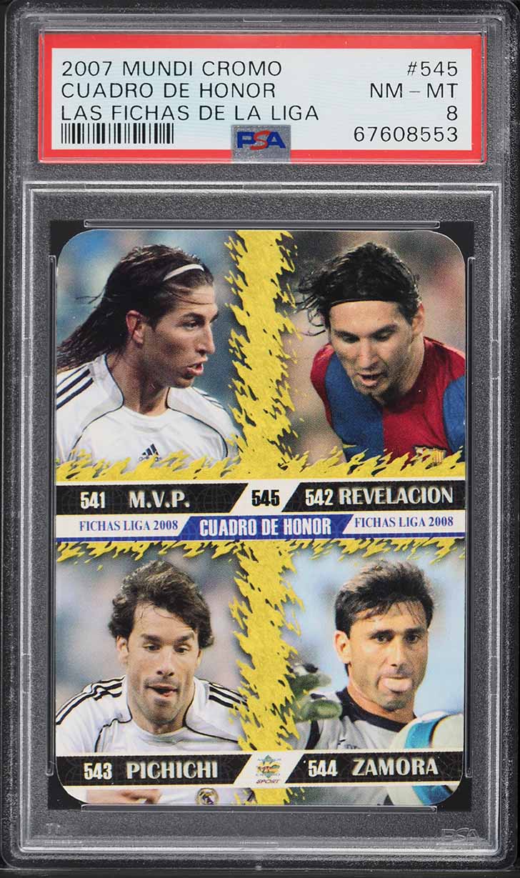 2007 Mundi Cromo Las Fichas De La Liga Lionel Messi #545 PSA 8 NM